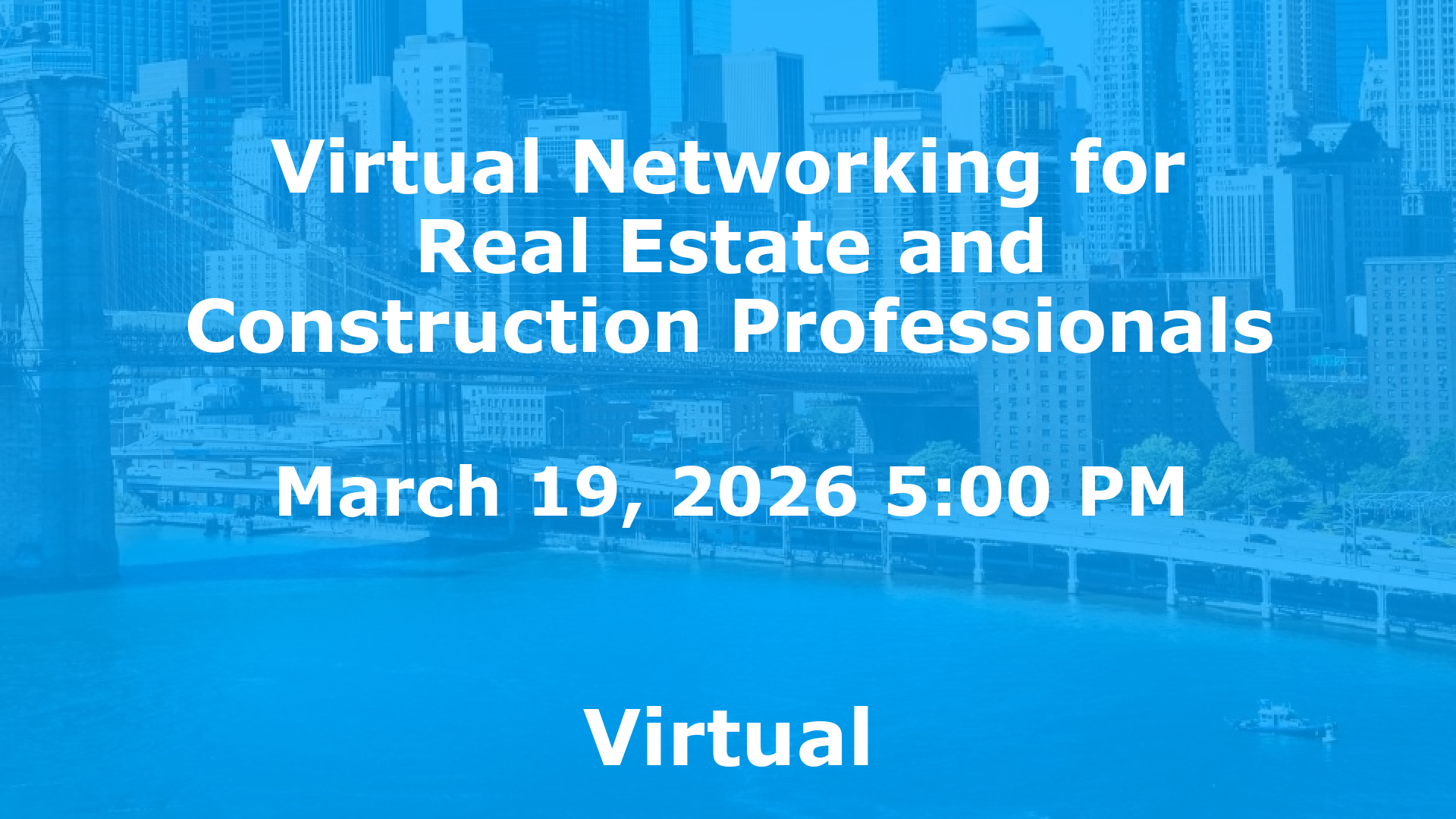 Virtual Networking for Real Estate and Construction Professionals event image